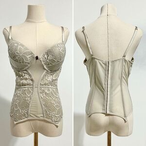EXPOSED Dove Gray Lace Corset Top Fairy Ballet Coquette Goth Romantic Whimsigoth